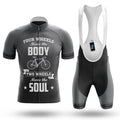 Two Wheels Move The Soul V3 - Men's Cycling Kit-Full Set-Global Cycling Gear