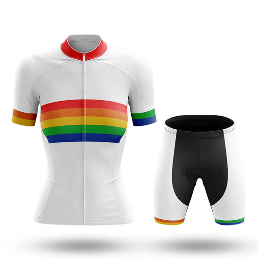 Retro Rainbow Pride - Women's Cycling Kit-Full Set-Global Cycling Gear