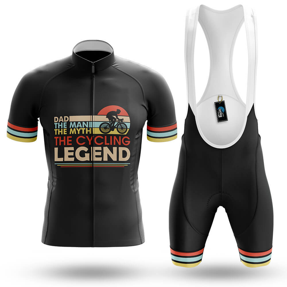 Dad The Cycling Legend - V2 - Men's Cycling Kit-Full Set-Global Cycling Gear