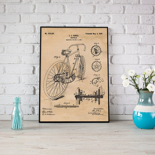 Vintage Bicycle - Wall Art Canvas-Small 20X30cm (8X12in)-Global Cycling Gear