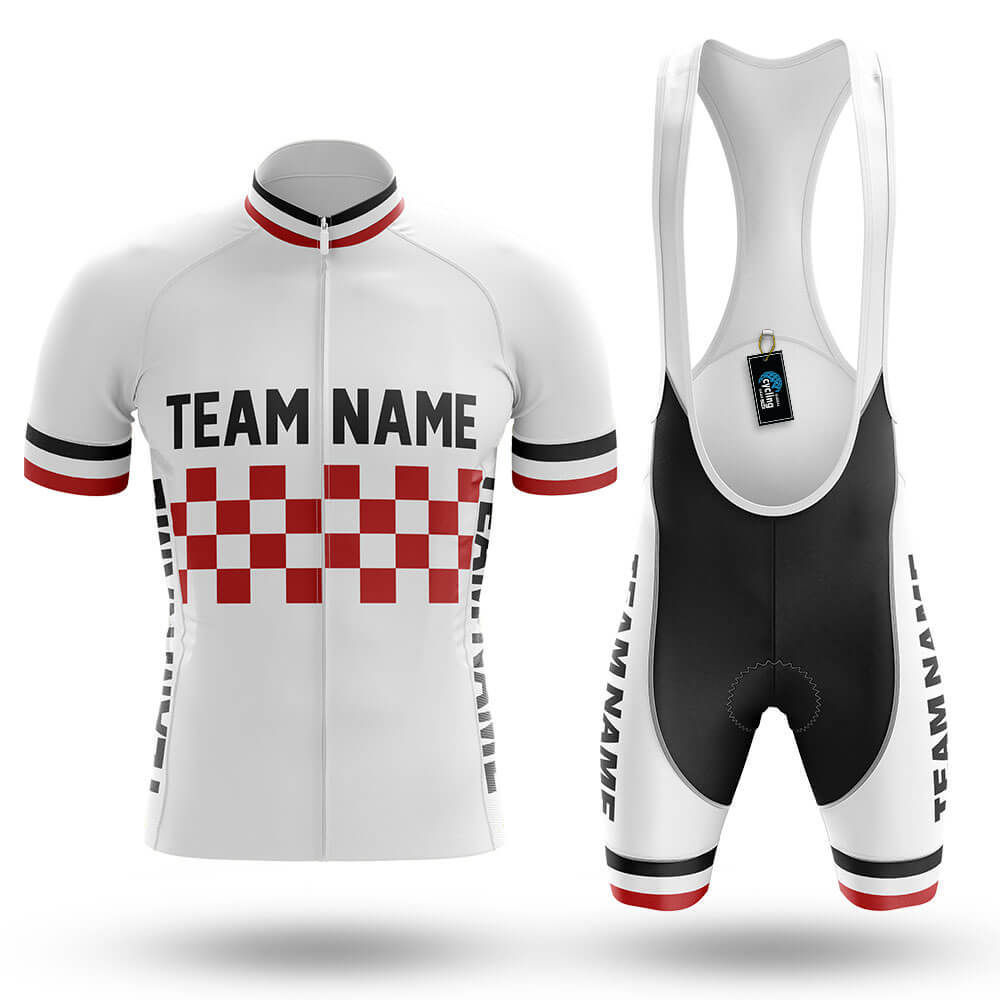 Custom Team Name M7 White - Men's Cycling Kit-Full Set-Global Cycling Gear