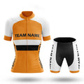 Custom Team Name M2 Orange - Women's Cycling Kit-Full Set-Global Cycling Gear