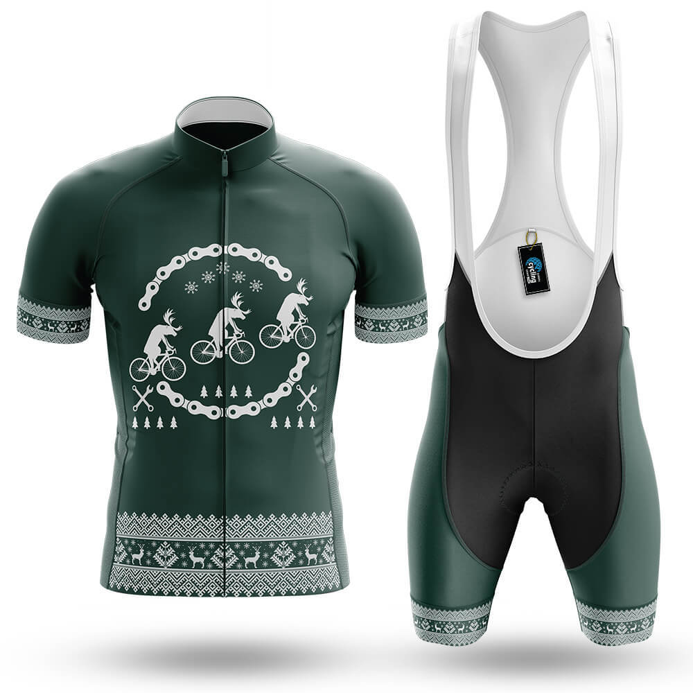 Reindeers On Bikes - Men's Cycling Kit-Full Set-Global Cycling Gear