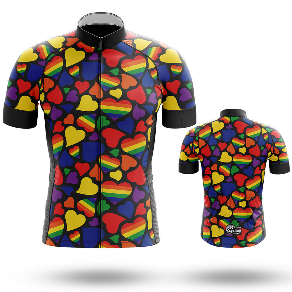 Pride Hearts - Men's Cycling Kit-Short Sleeve Jersey-Global Cycling Gear