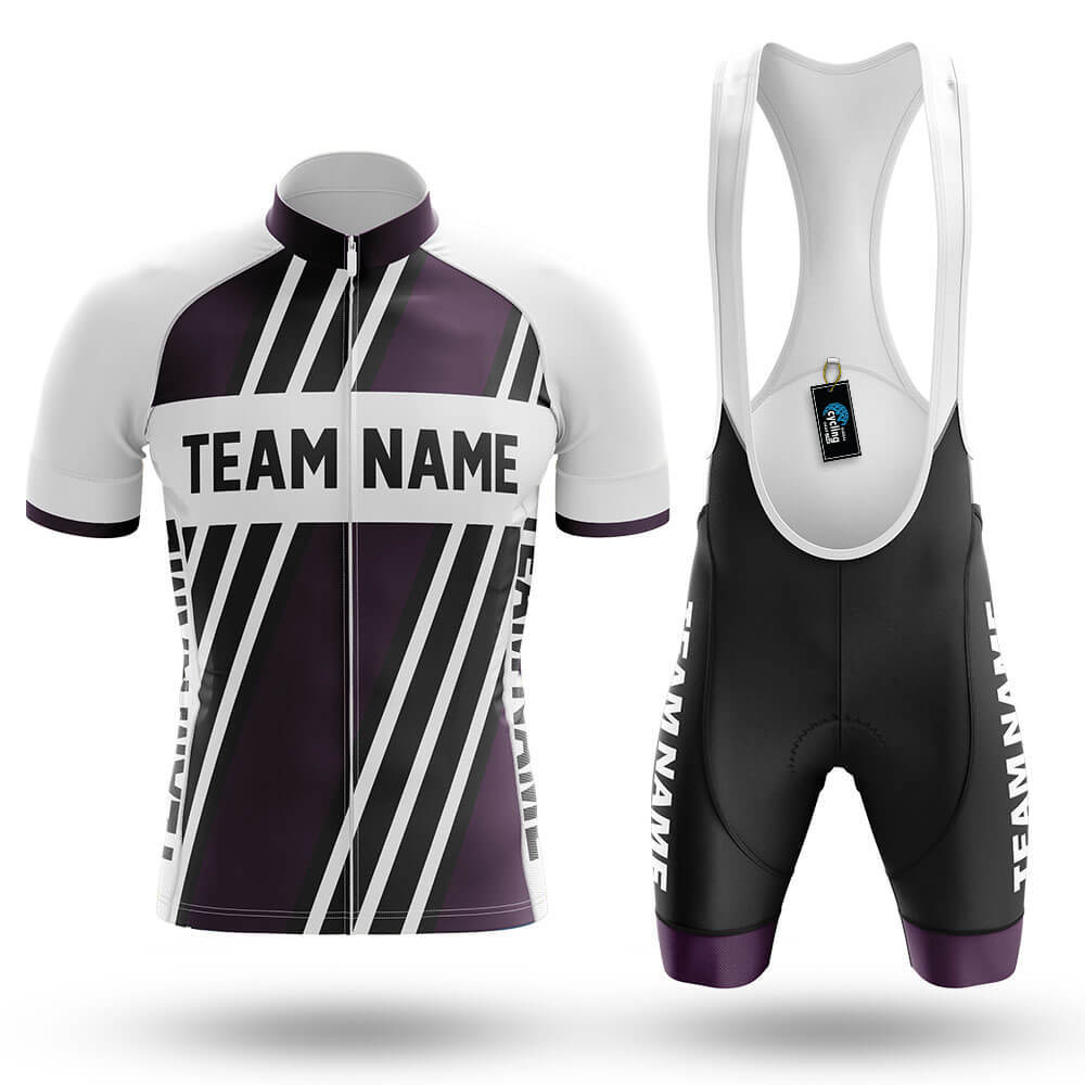 Custom Team Name M5 Dark Purple - Men's Cycling Kit-Full Set-Global Cycling Gear