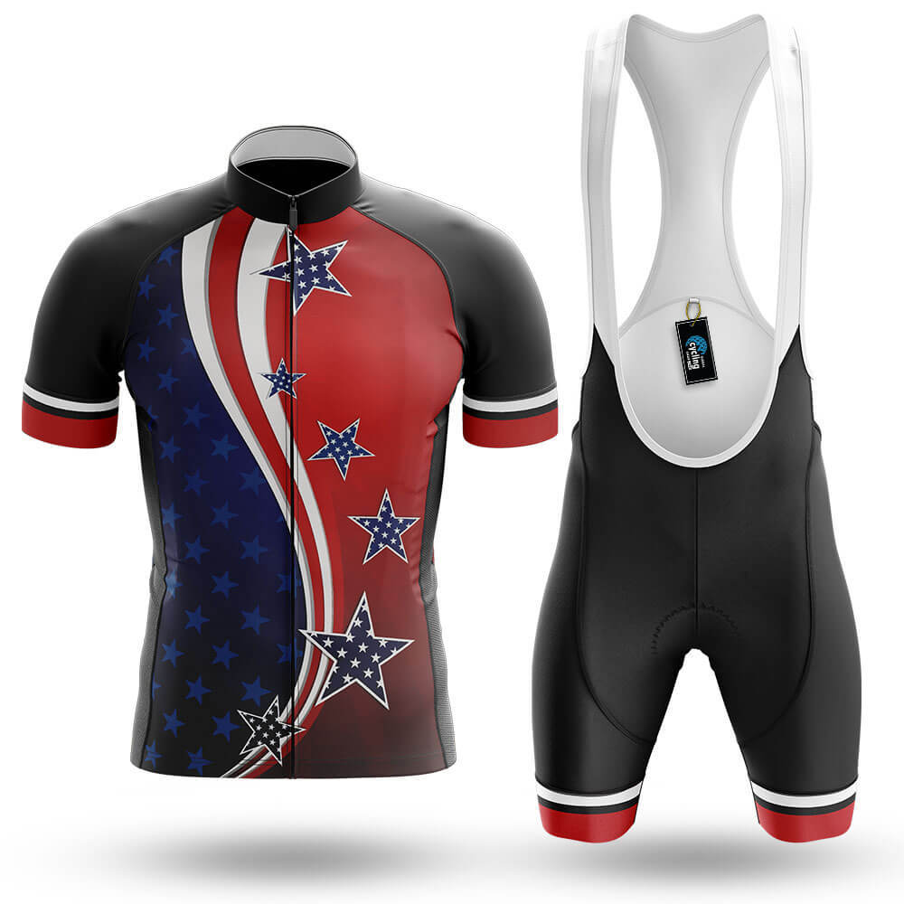 USA Flag V2 - Men's Cycling Kit-Full Set-Global Cycling Gear