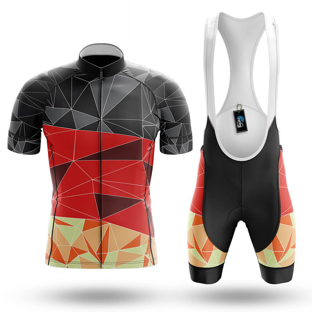 Fire Triangles - Men's Cycling Kit-Full Set-Global Cycling Gear