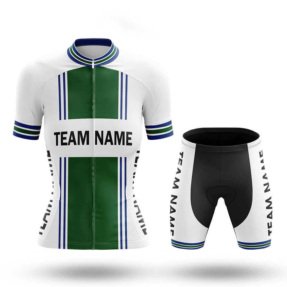 Custom Team Name M4 Green - Women's Cycling Kit-Full Set-Global Cycling Gear