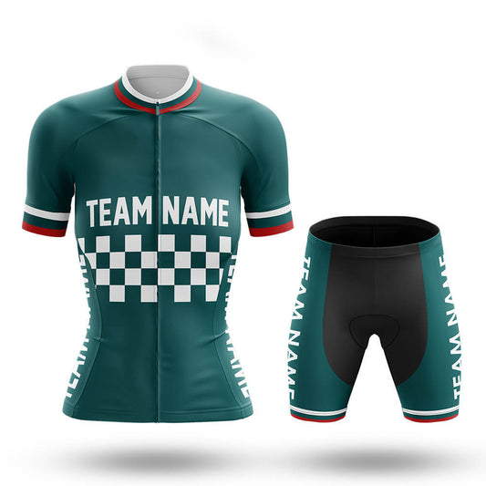 Custom Team Name M7 Green - Women's Cycling Kit-Full Set-Global Cycling Gear