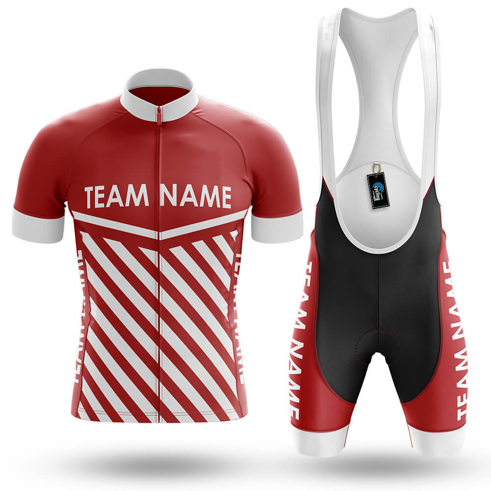Custom Team Name M3 Red - Men's Cycling Kit-Full Set-Global Cycling Gear