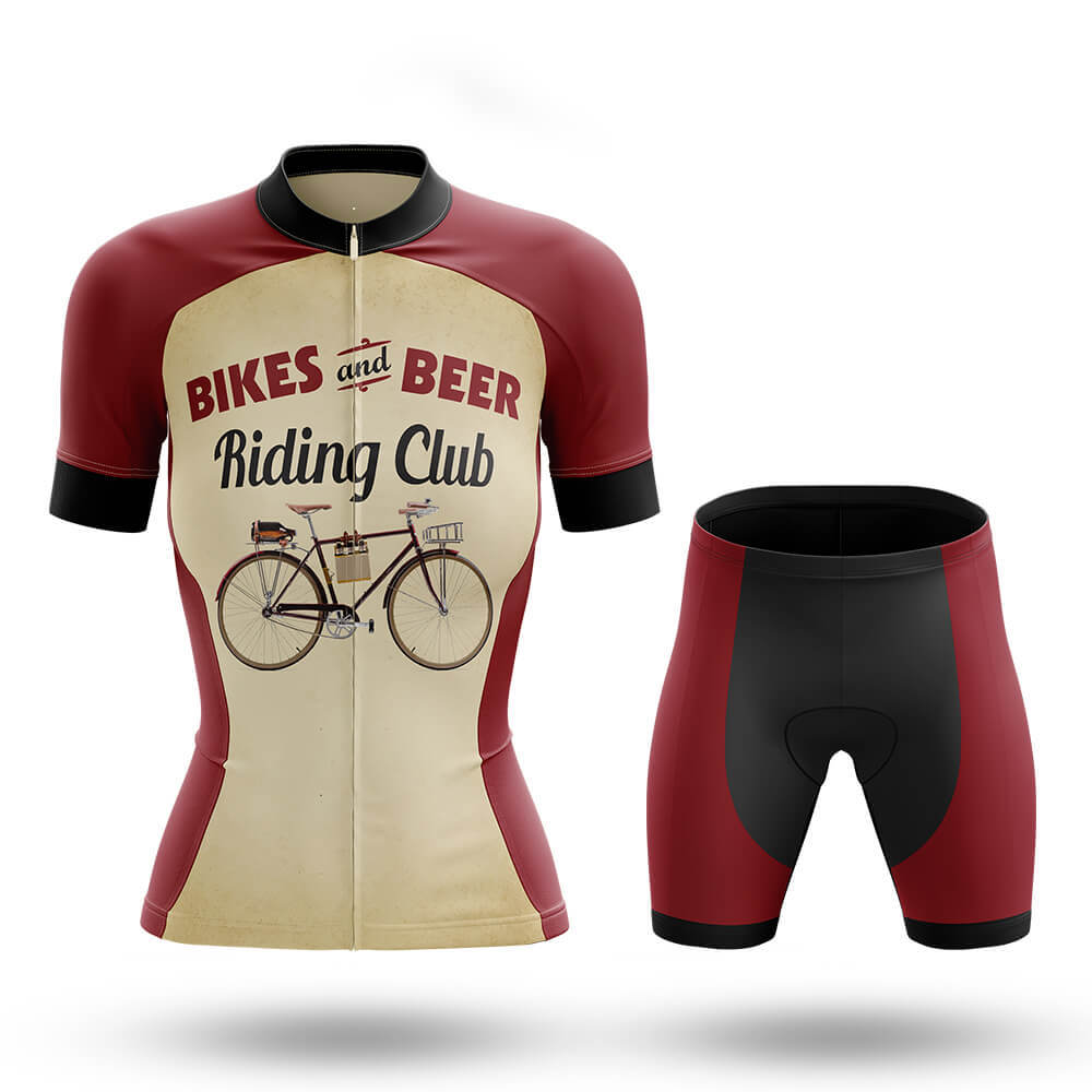 Retro Beer Riding Club Vintage - Women's Cycling Kit-Full Set-Global Cycling Gear
