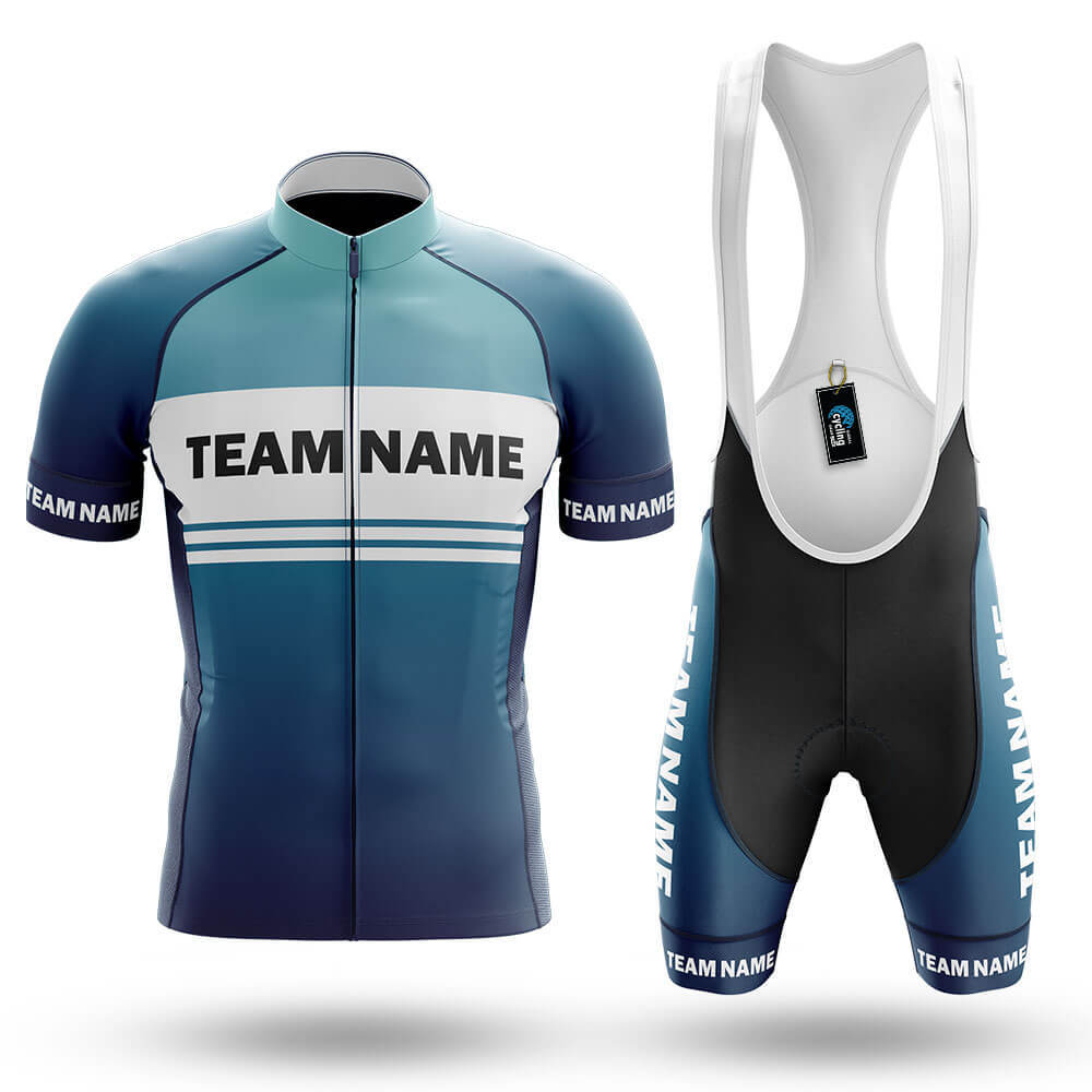 Custom Team Name S2 Blue - Men's Cycling Kit-Full Set-Global Cycling Gear