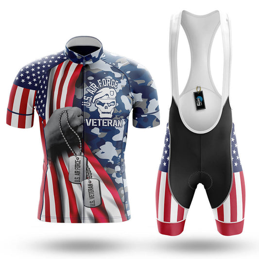 US Air Force Veteran Flag - Men's Cycling Kit-Full Set-Global Cycling Gear