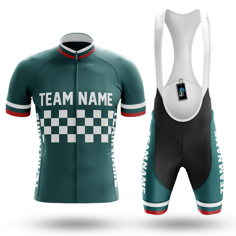 Custom Team Name M7 Green - Men's Cycling Kit-Full Set-Global Cycling Gear