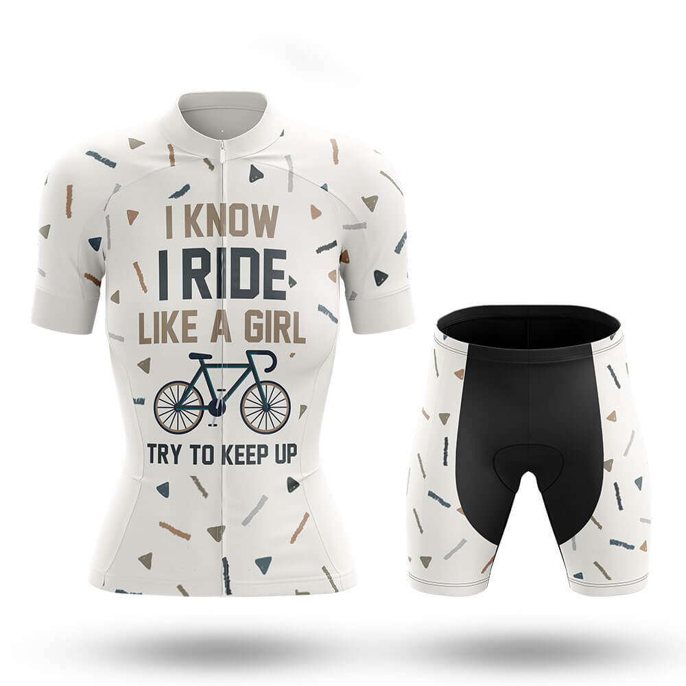 Like A Girl V5 - Women's Cycling Kit-Full Set-Global Cycling Gear