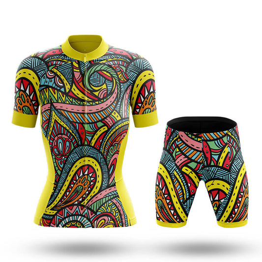 Colorful Vintage Pattern - Women's Cycling Kit - Global Cycling Gear