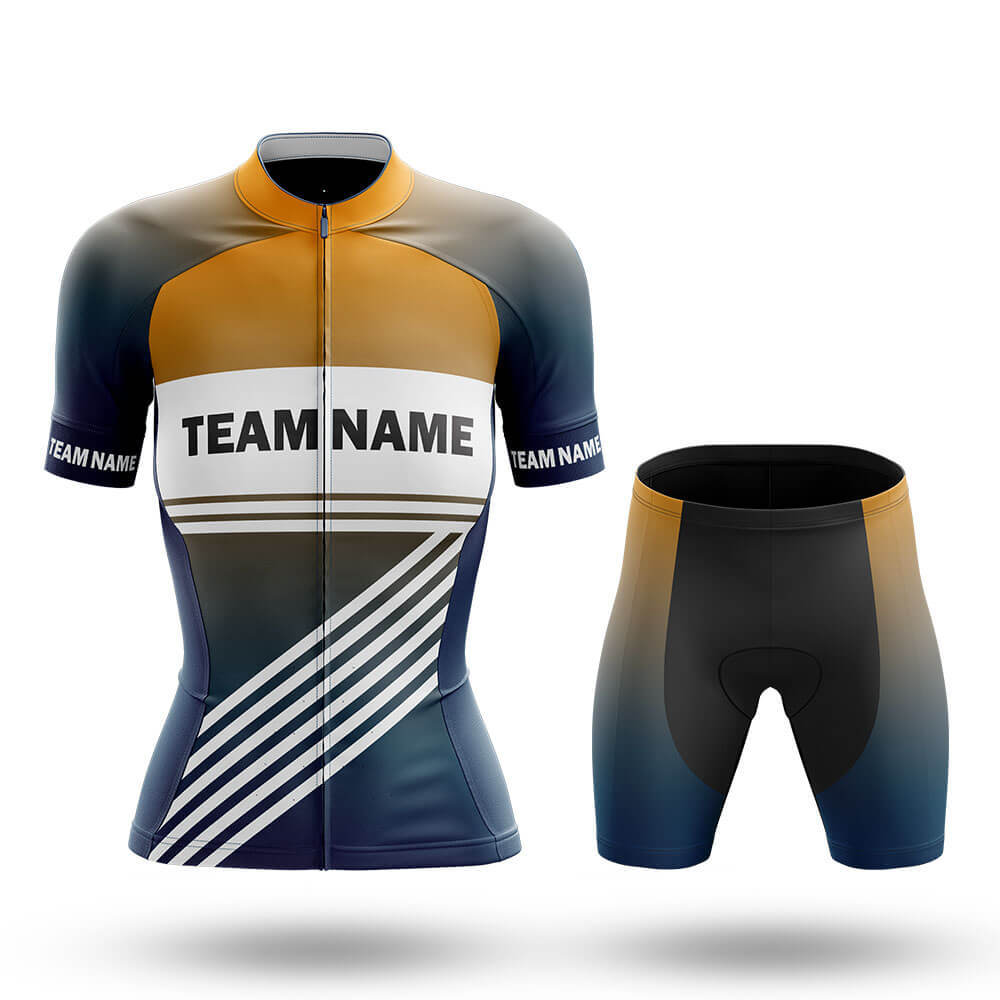 Custom Team Name S3 Yellow - Women's Cycling Kit-Full Set-Global Cycling Gear