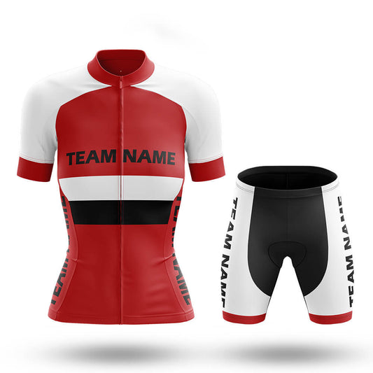 Custom Team Name M2 Red - Women's Cycling Kit-Full Set-Global Cycling Gear