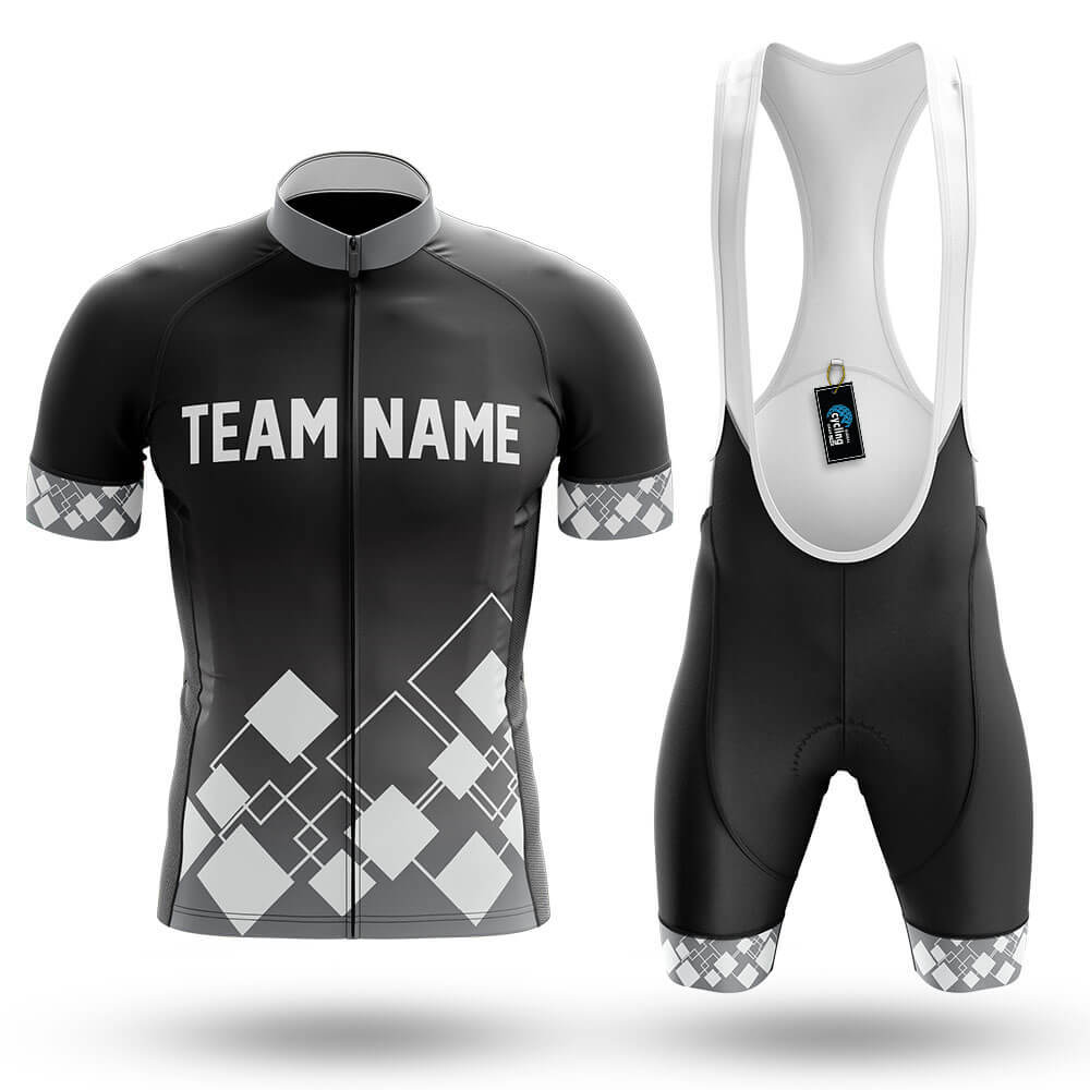 Custom Team Name V19 Black - Men's Cycling Kit-Full Set-Global Cycling Gear