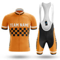 Custom Team Name M7 Orange - Men's Cycling Kit-Full Set-Global Cycling Gear