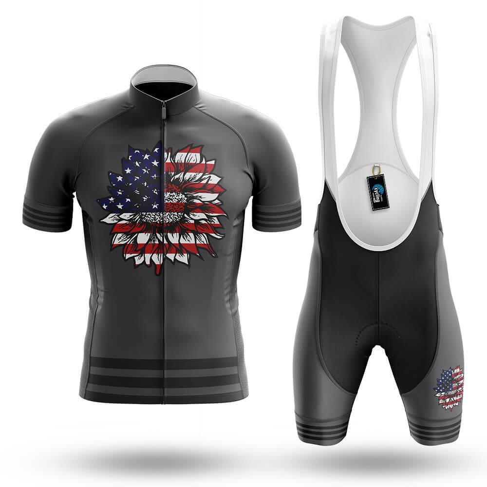 USA Sunflower - Grey - Men's Cycling Kit-Full Set-Global Cycling Gear