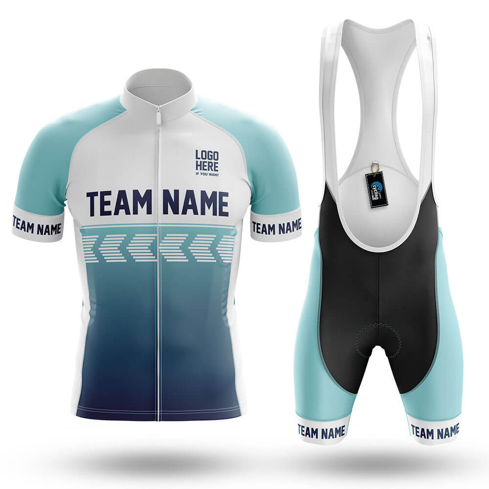 Custom Team Name S4 Blue - Men's Cycling Kit-Full Set-Global Cycling Gear