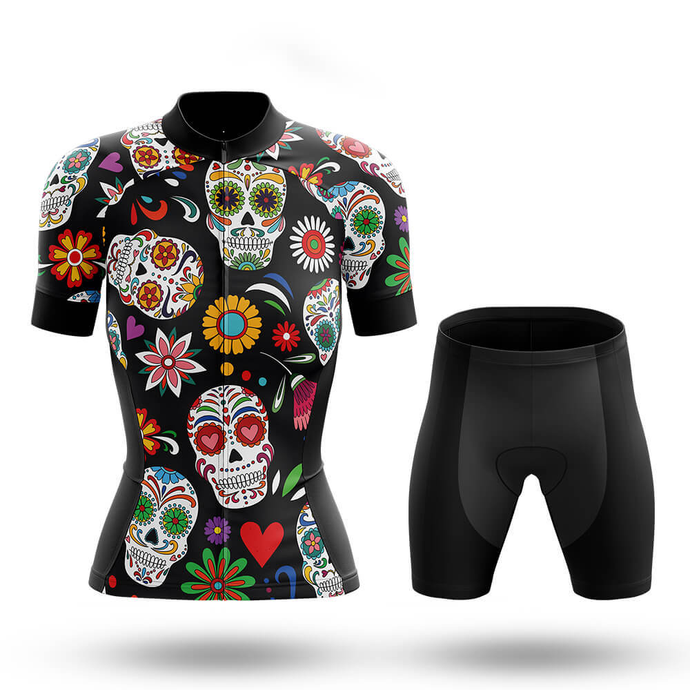 Colorful Sugar Skulls - Women's Cycling Kit - Global Cycling Gear