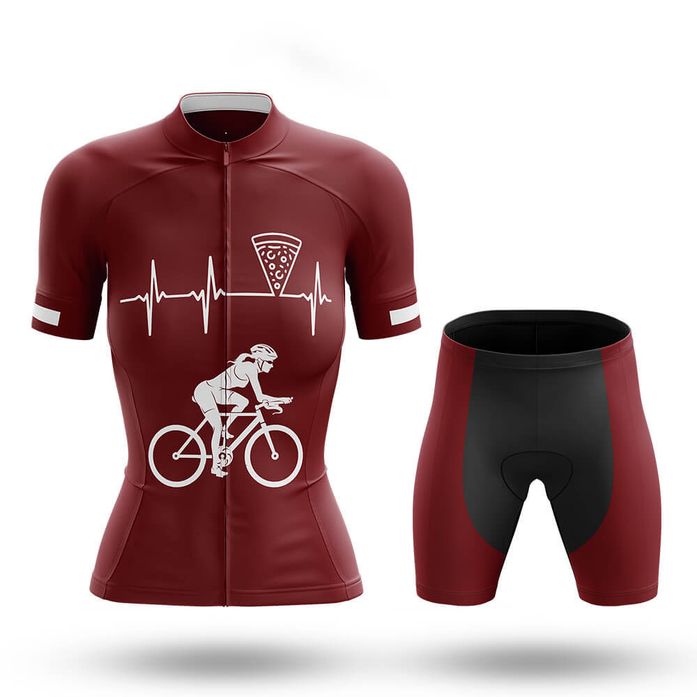 Pizza Heartbeat - Women's Cycling Kit-Full Set-Global Cycling Gear