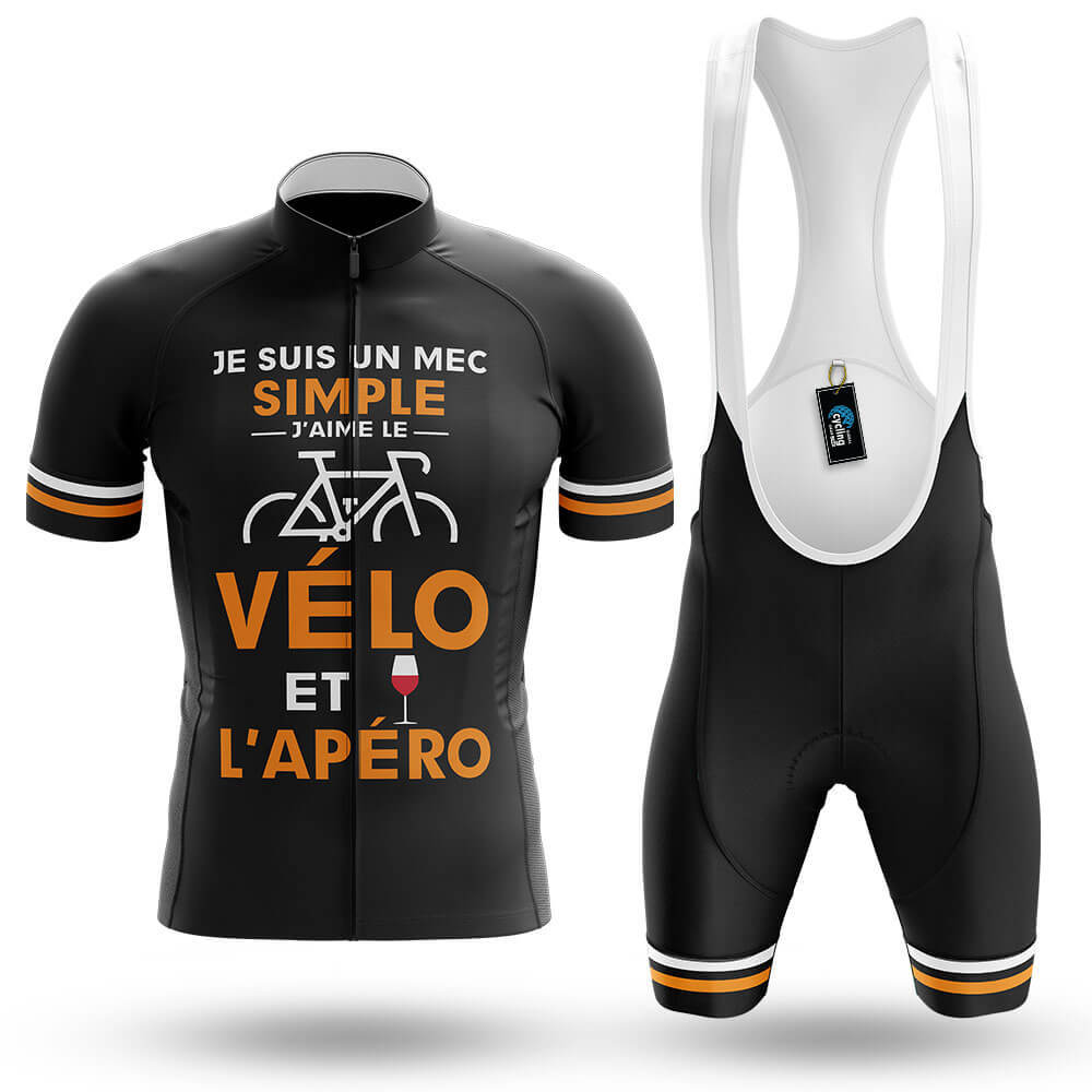 Je Suis Un Mec Simple - Black - Men's Cycling Kit-Full Set-Global Cycling Gear