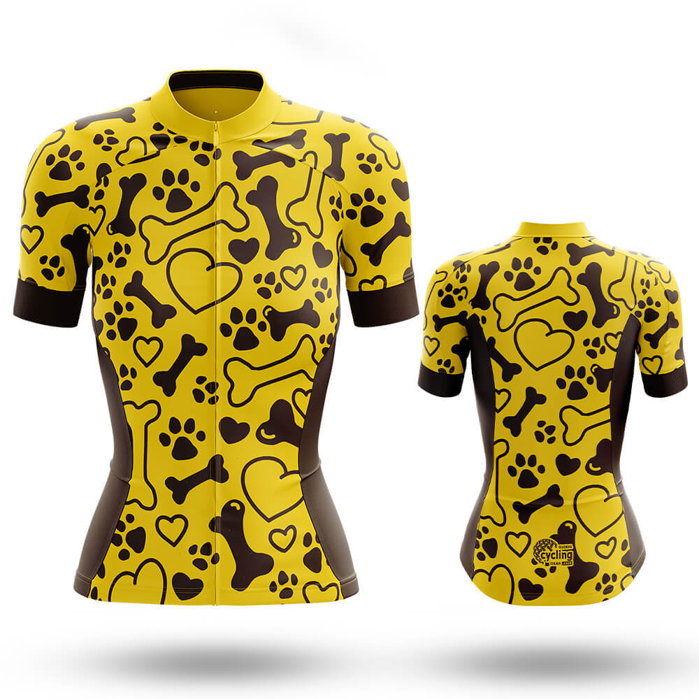 Dog Lover V2 - Women's Cycling Kit-Short Sleeve Jersey-Global Cycling Gear