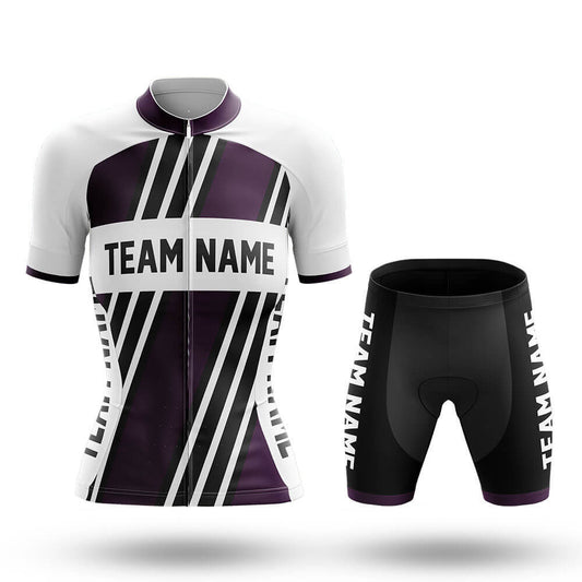 Custom Team Name M5 Dark Purple - Women's Cycling Kit-Full Set-Global Cycling Gear
