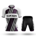 Custom Team Name M5 Dark Purple - Women's Cycling Kit-Full Set-Global Cycling Gear