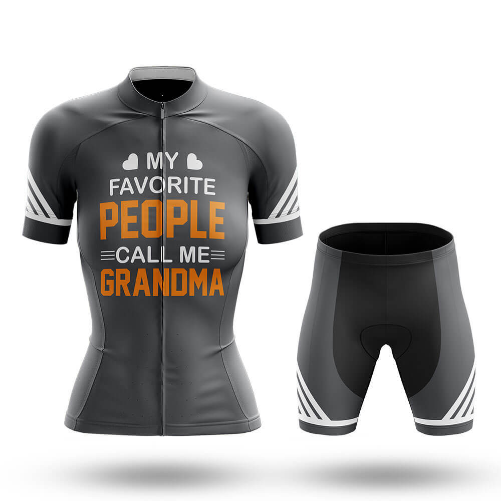 Call Me Grandma - Grey - Women Cycling Kit-Full Set-Global Cycling Gear