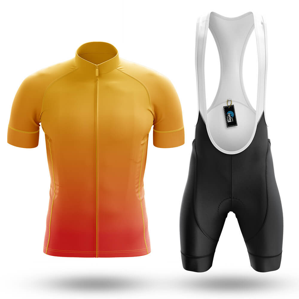 Orange To Yellow - Men's Cycling Kit-Full Set-Global Cycling Gear