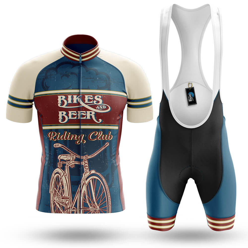 Retro Beer Riding Club Vintage V2 - Men's Cycling Kit-Full Set-Global Cycling Gear