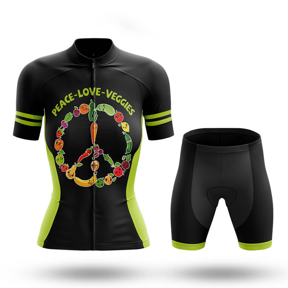 Peace Love Veggies - Women's Cycling Kit-Full Set-Global Cycling Gear