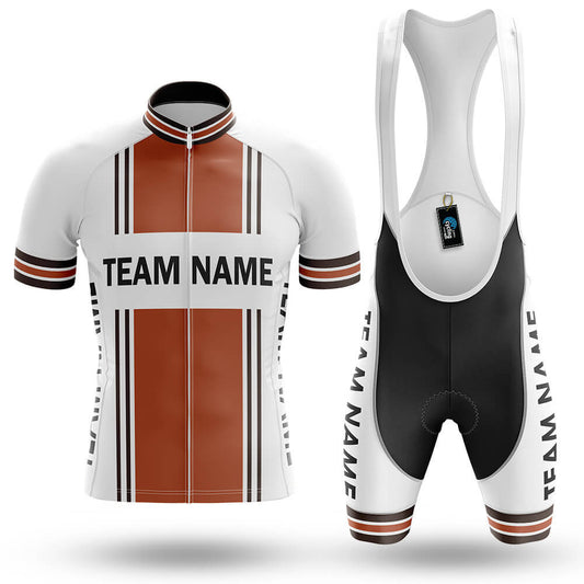 Custom Team Name M4 Orange - Men's Cycling Kit-Full Set-Global Cycling Gear
