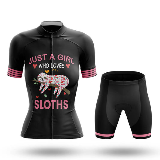 Love Sloths - Women - Cycling Kit-Full Set-Global Cycling Gear