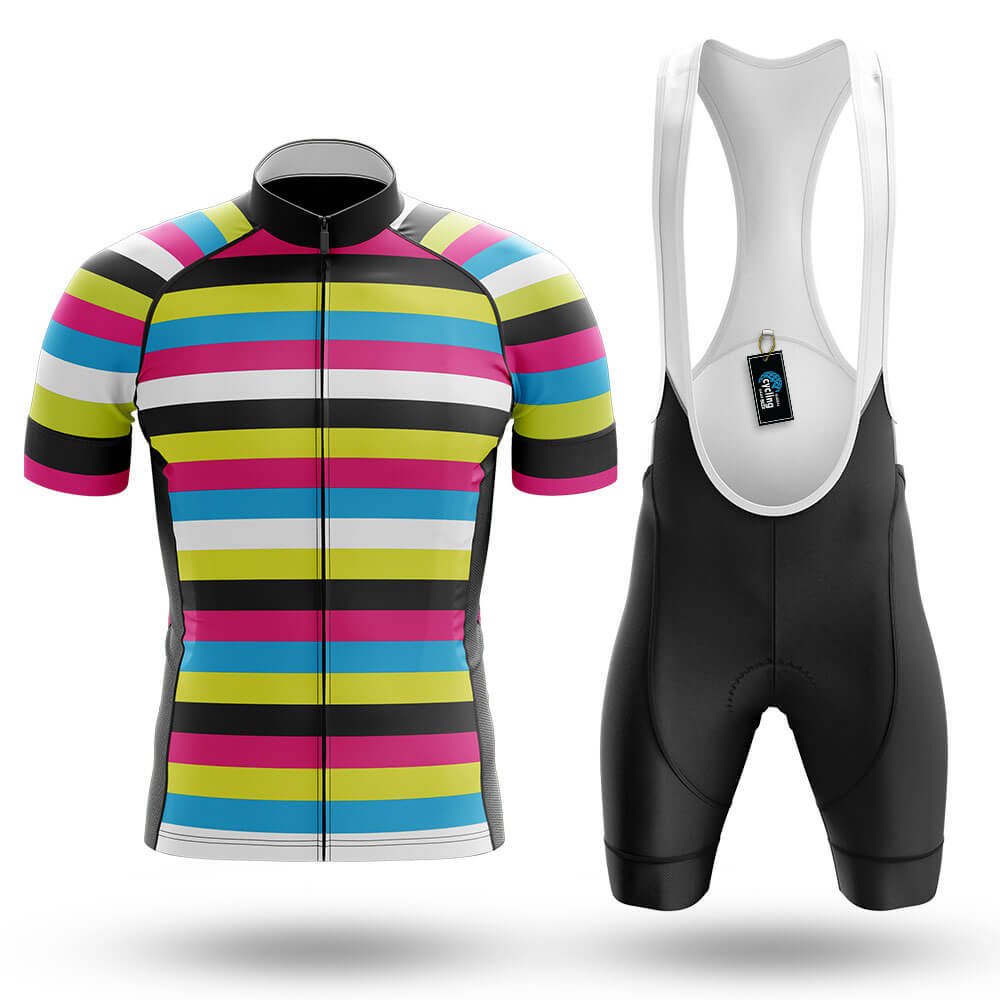 Rainbow Stripes - Men's Cycling Kit-Full Set-Global Cycling Gear