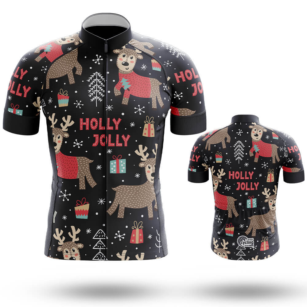 Holly Jolly - Men's Cycling Kit-Short Sleeve Jersey-Global Cycling Gear