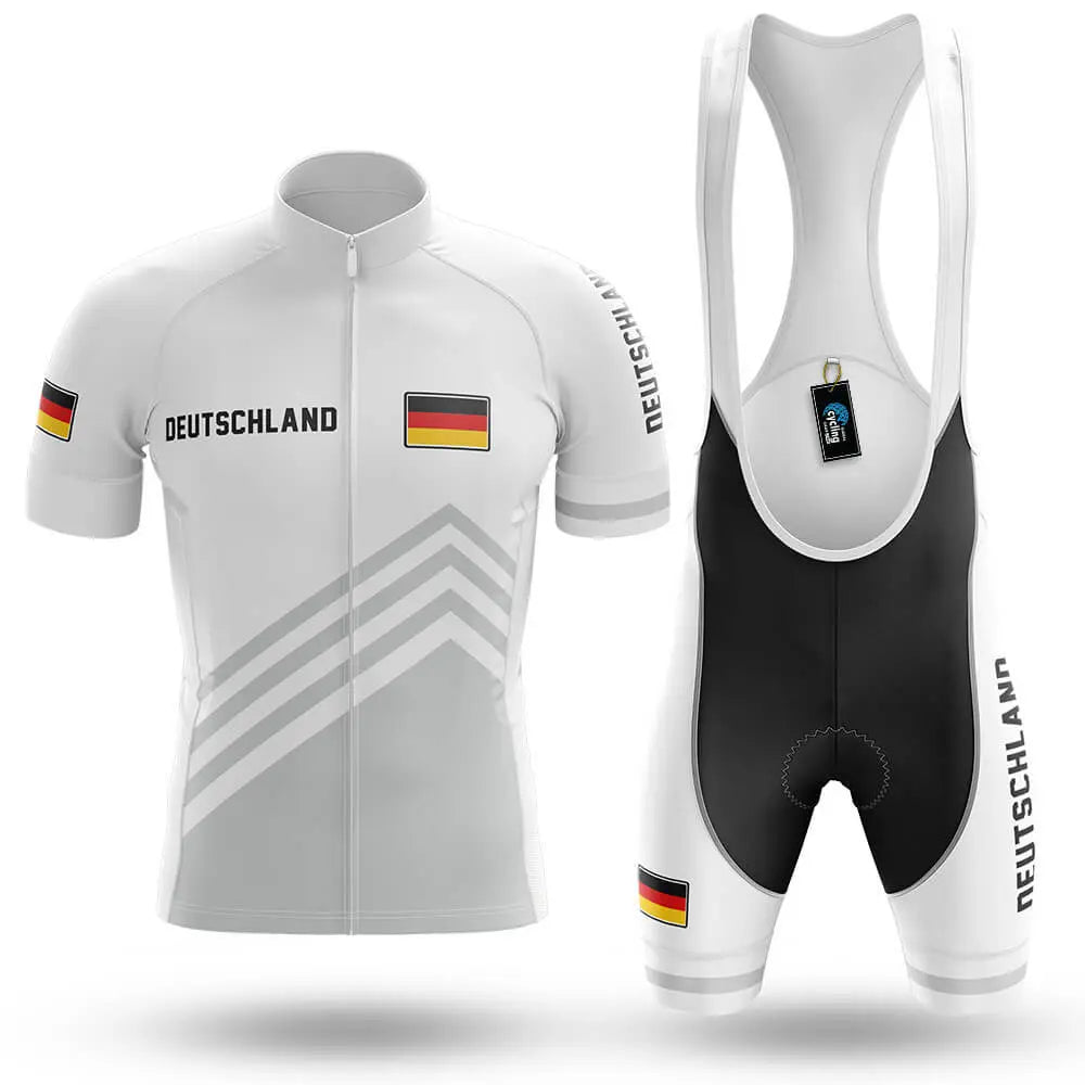 Deutschland S5 White - Men's Cycling Kit-Full Set-Global Cycling Gear