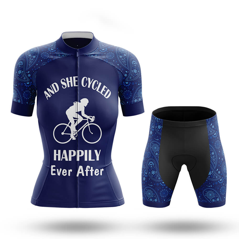 She Cycled Happily - Women's Cycling Kit-Full Set-Global Cycling Gear