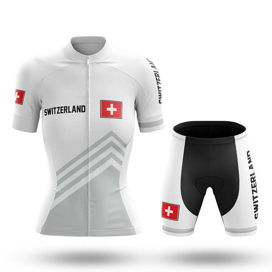 Switzerland S5 White - Women - Cycling Kit-Full Set-Global Cycling Gear
