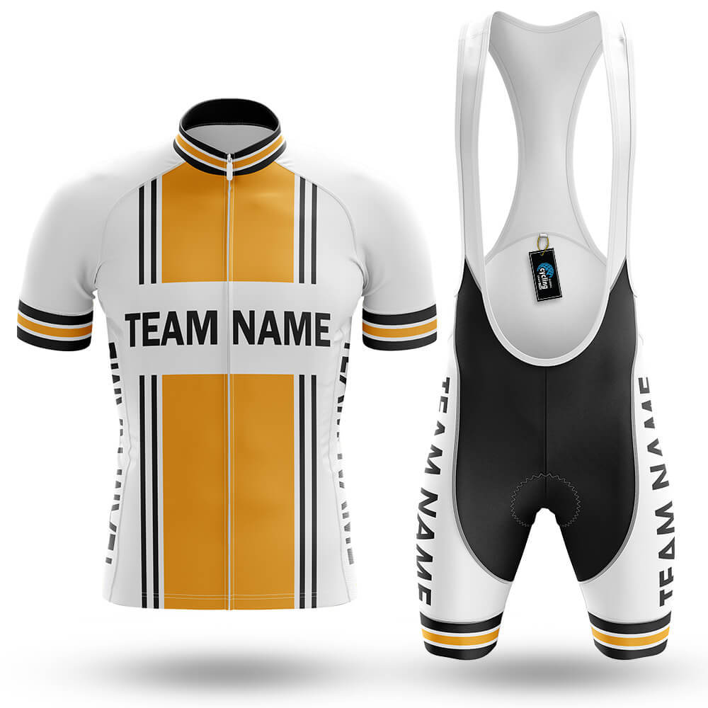 Custom Team Name M4 Yellow - Men's Cycling Kit-Full Set-Global Cycling Gear