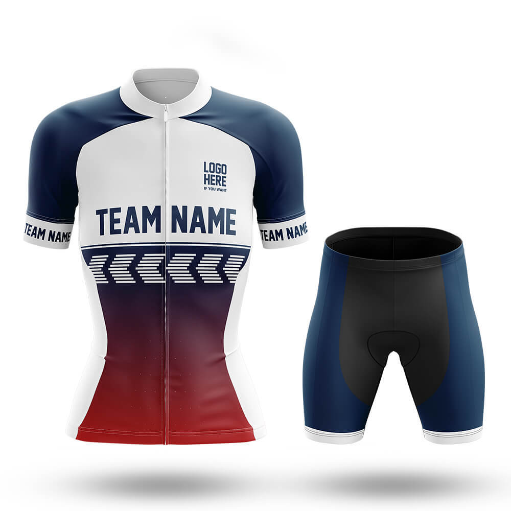 Custom Team Name S4 Navy - Women's Cycling Kit-Full Set-Global Cycling Gear