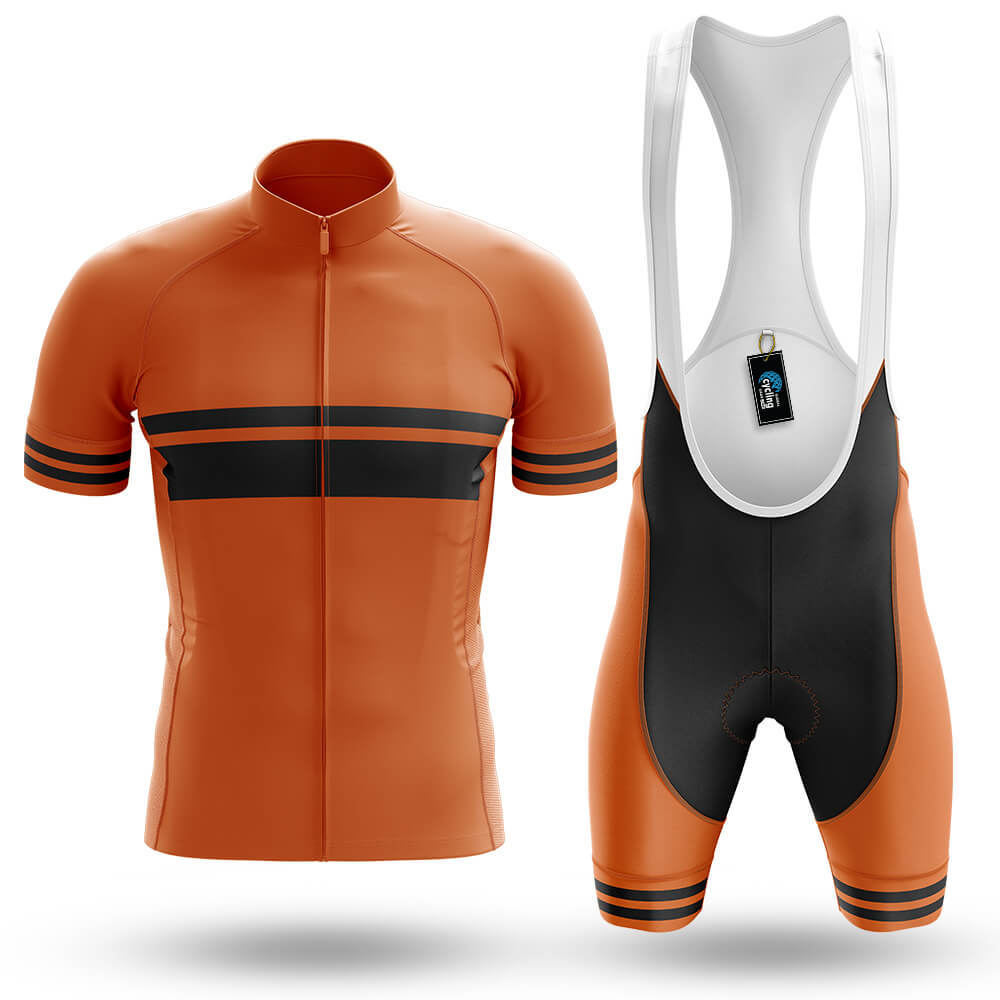 Classic Stripe - Orange - Men's Cycling Kit-Full Set-Global Cycling Gear