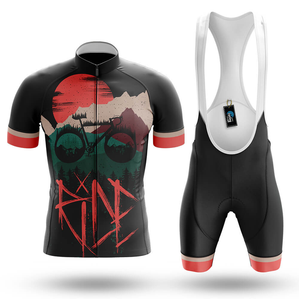 Bike In Sunset - Men's Cycling Kit-Full Set-Global Cycling Gear