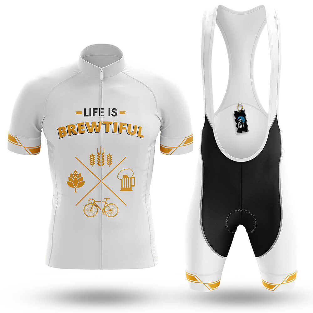 Brewtiful - White - Men's Cycling Kit-Full Set-Global Cycling Gear