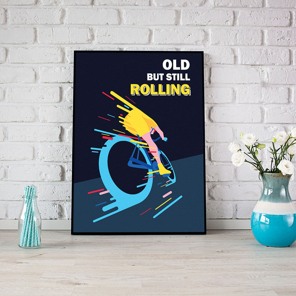 Still Rolling - Wall Art Canvas-Small 20X30cm (8X12in)-Global Cycling Gear