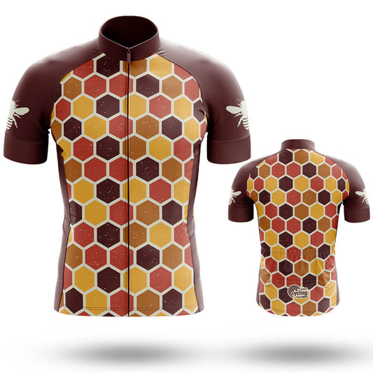 Retro Beehive - Men's Cycling Kit-Short Sleeve Jersey-Global Cycling Gear